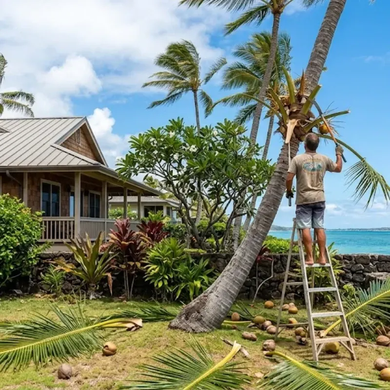 Oahu coconut tree trimming mistakes explained
