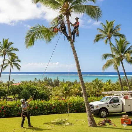 Reliable coconut tree cutting services Hawaii