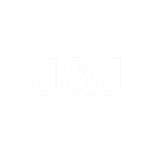 White background with faint embossed “J&J” lettering in the center.