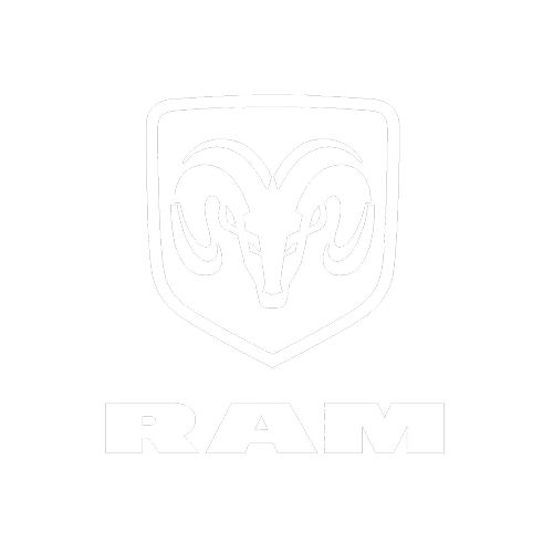 RAM logo with a ram head emblem and bold text underneath