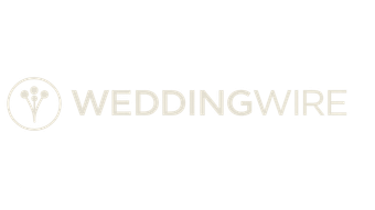 WeddingWire logo with a light gold icon and text on a white background