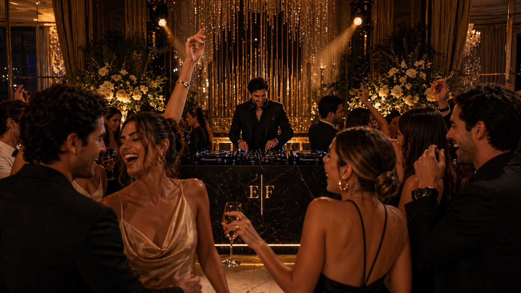 Private event DJ services in Bradenton with dynamic lighting and engaging dance floor