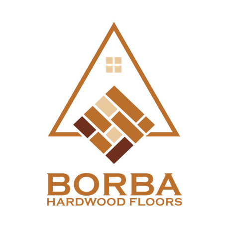 The logo for distinctive floors inc. is a house with a letter d on it.