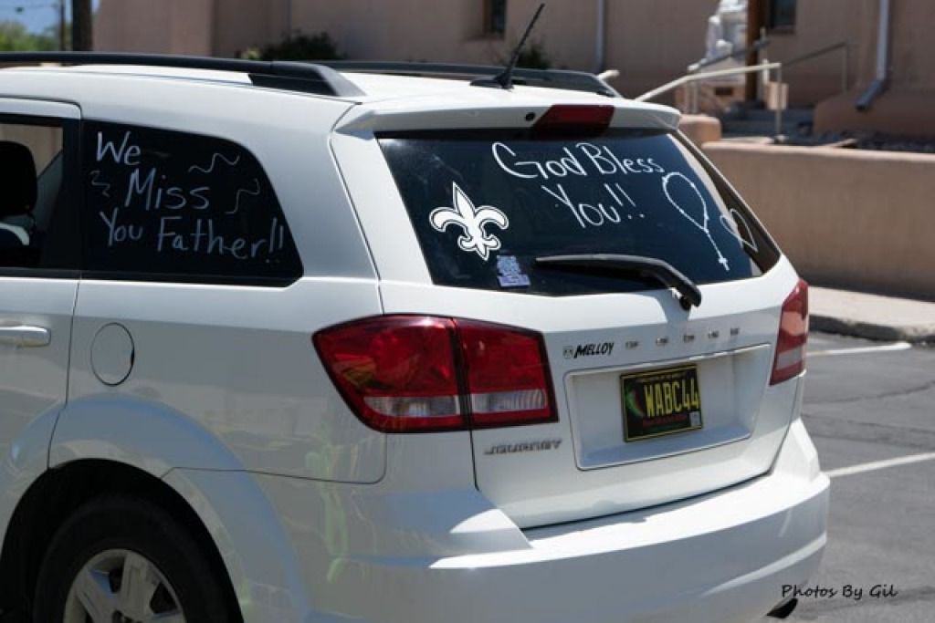 A white SUV parked outdoors.