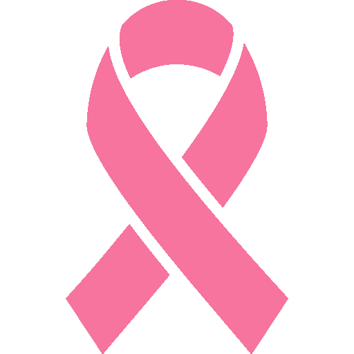 Pink ribbon, symbol of breast cancer awareness.