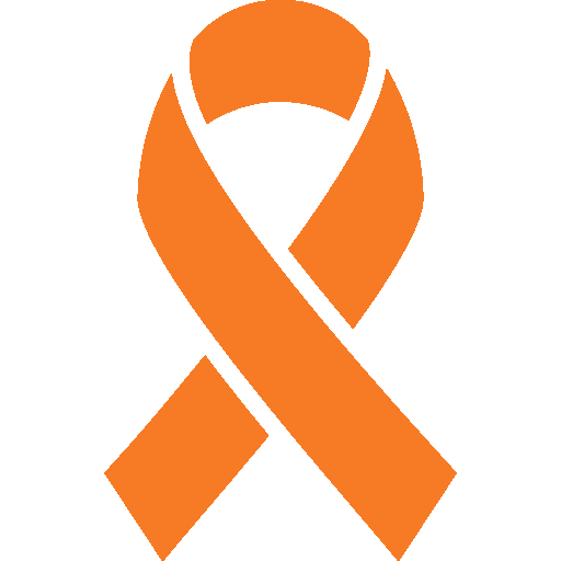 Orange ribbon, symbol of awareness.