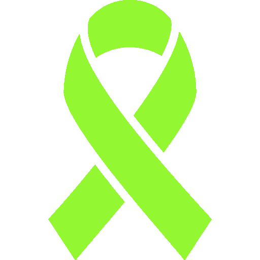 Green awareness ribbon.