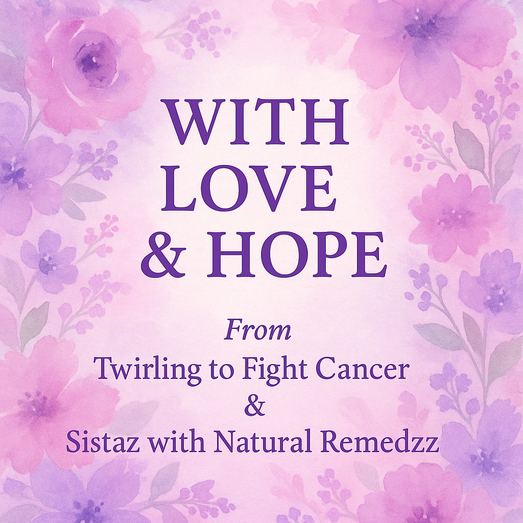 Text on a floral background: