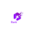 A purple cube with an arrow pointing up and the word rank.