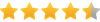 Five stars, four full gold and one half gold and half gray, indicating a 4.5 star rating.
