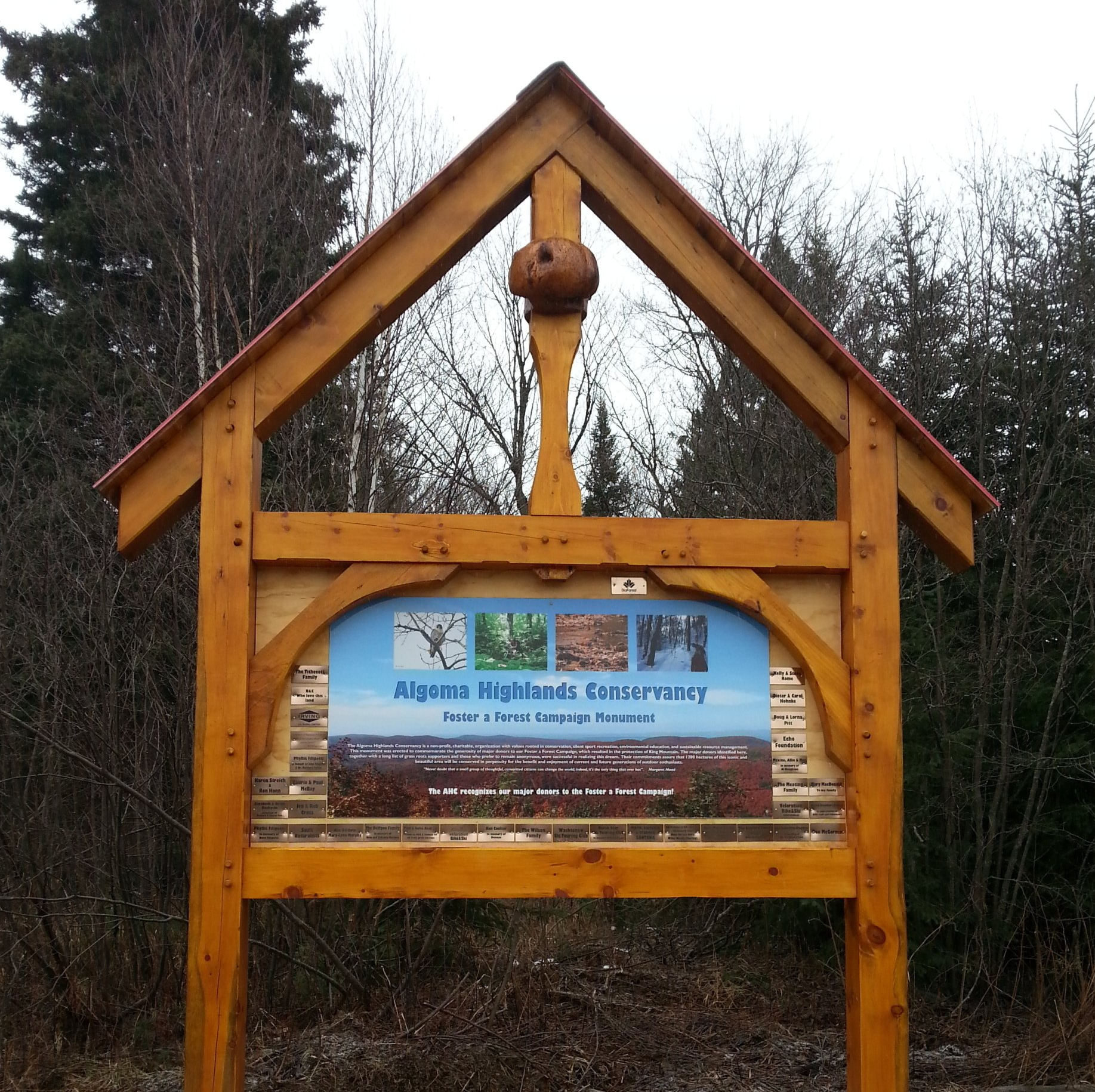 Trail head monument