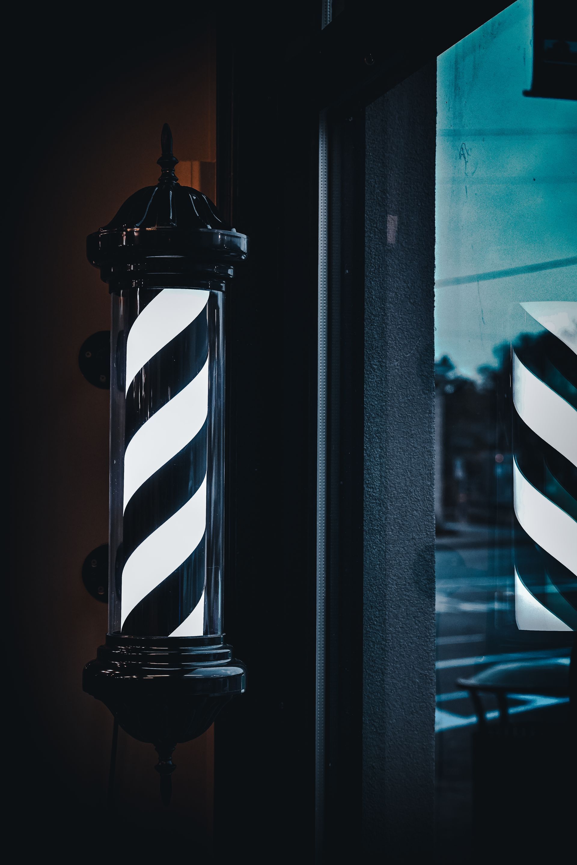 Spinning Barber Pole at Legacy Barber Company, East Stroudsburg
