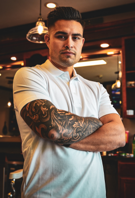 Juan Saenz, Barber at Legacy Barber Company, East Stroudsburg