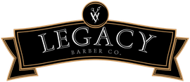 The word legacy is written in black on a white background.