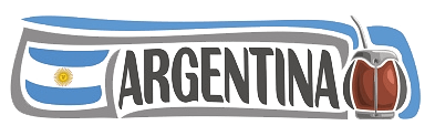 A logo for argentina with a flag and a mate