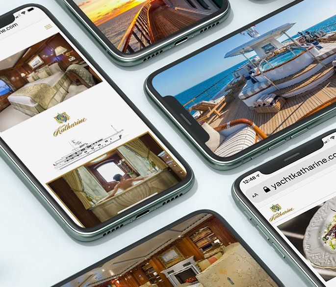 M/Y Katharine website design by ENVISIONWORKS Digital Marketing Firm, Miami