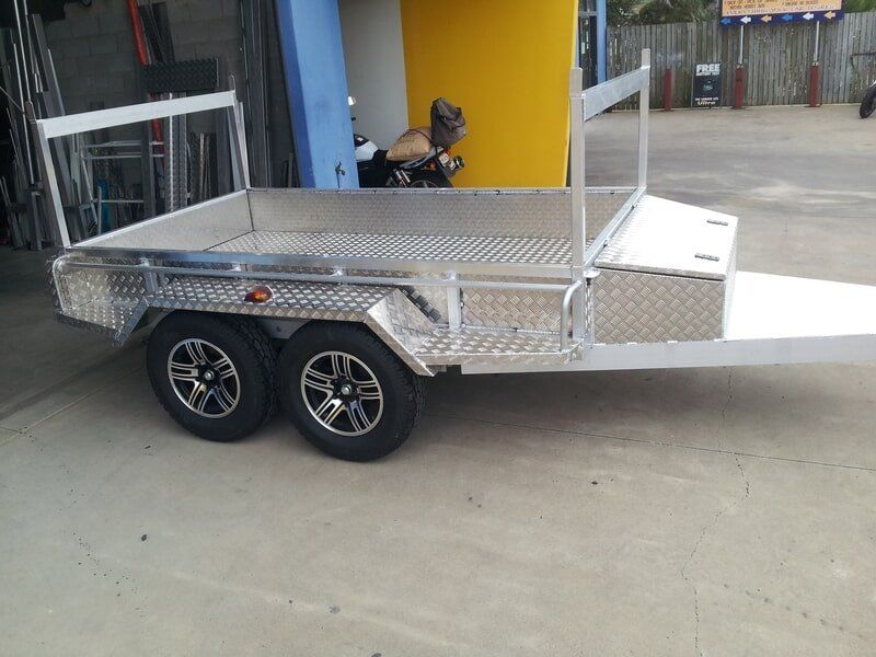 Aluminum Trailer With Diamond Plate Siding — Litzow’s Welding & Fabrication in Dundowran, QLD