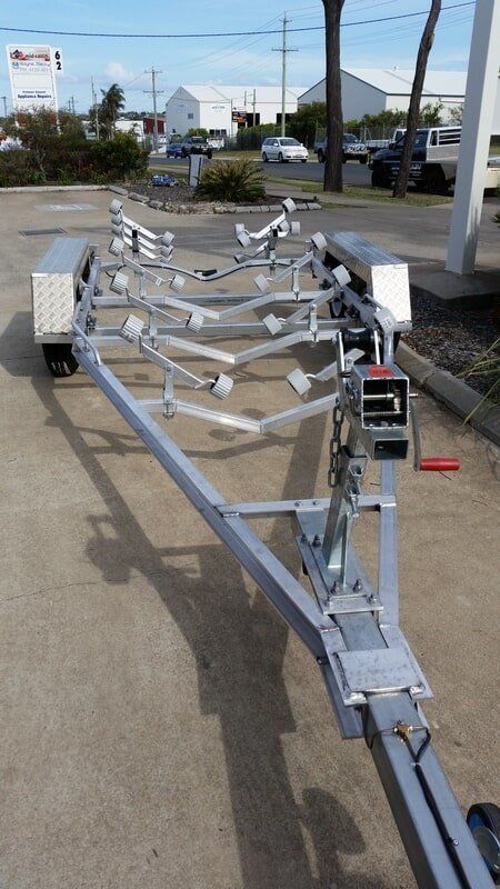 Boat Trailer on Pavement — Litzow’s Welding & Fabrication in Dundowran, QLD