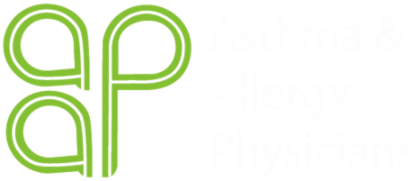 Green lowercase “ap” logo with rounded outline letters on a white background