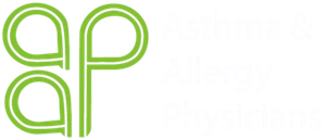 Green lowercase “ap” logo with rounded outline letters on a white background