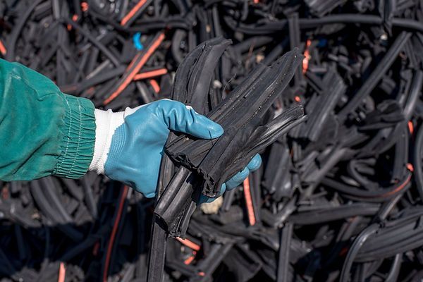 Coils of scrap metal
