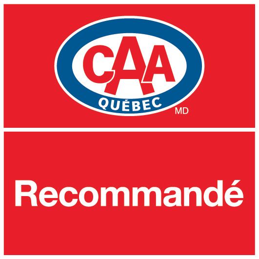 A red sign with the caa logo on it