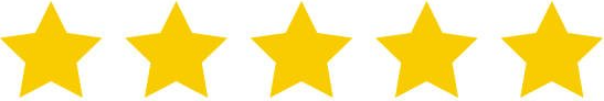 A row of yellow stars on a white background.