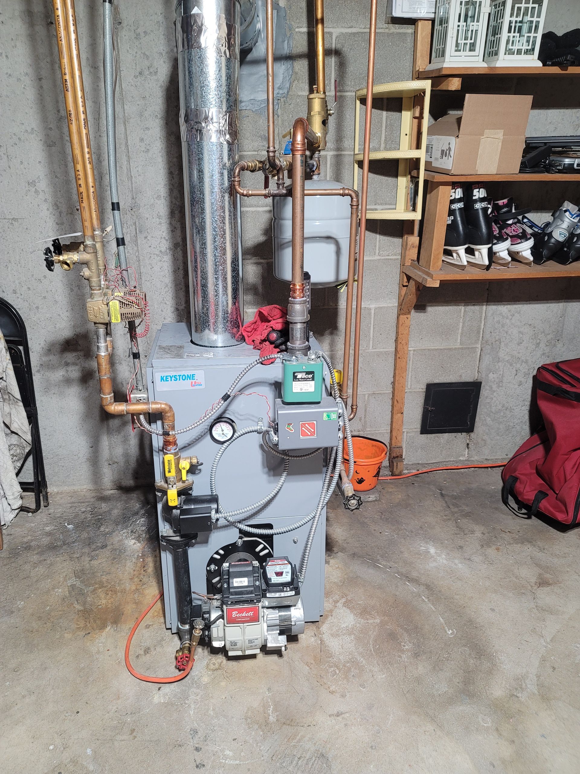 Professional boiler service at home