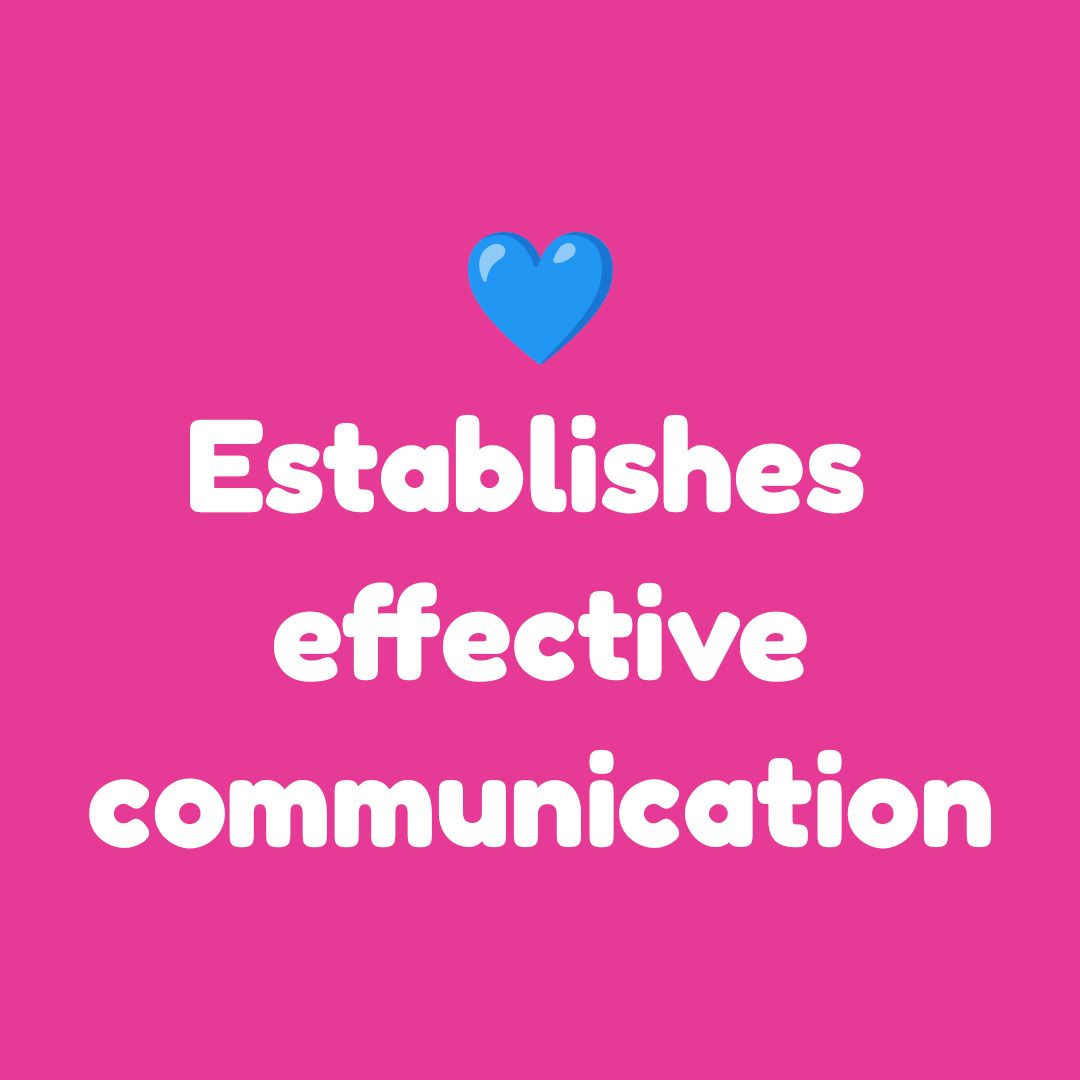 Pink background with a blue heart above the text: 