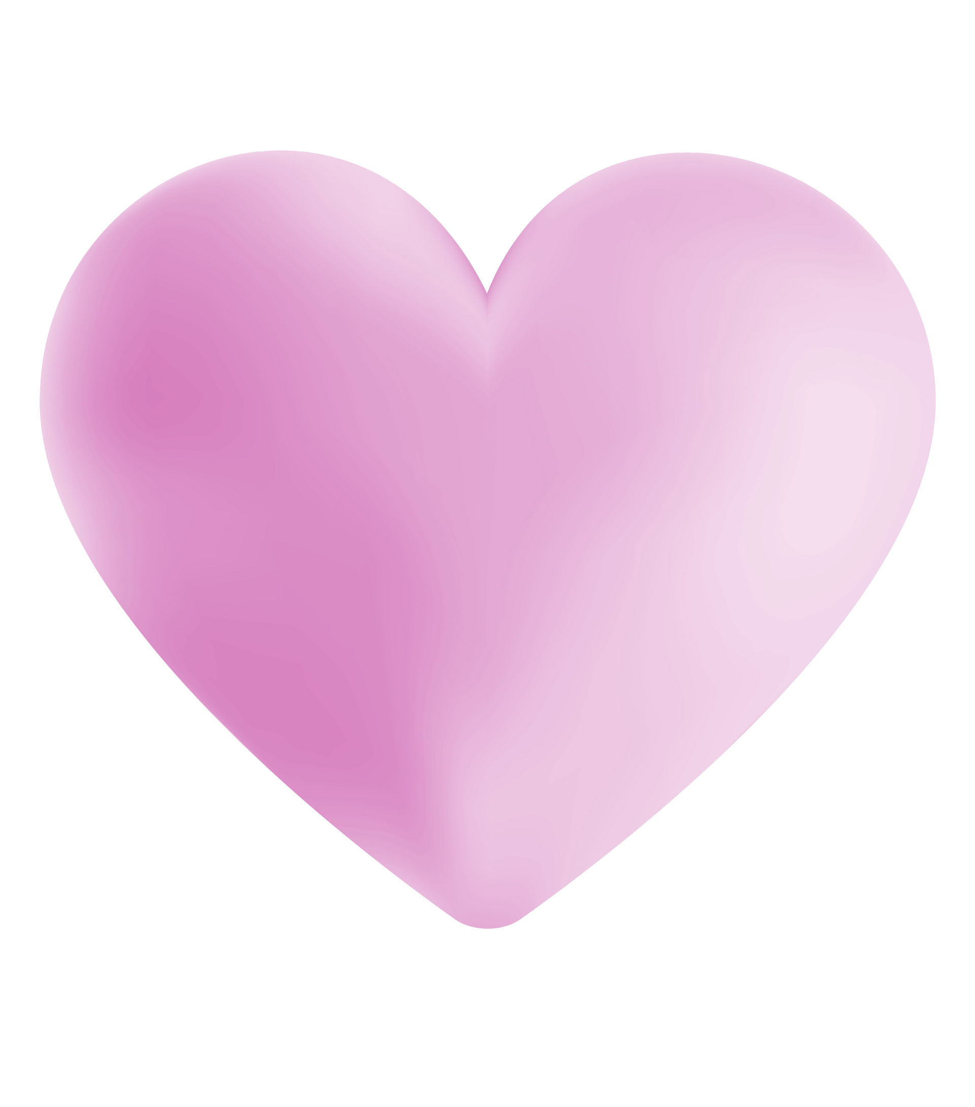Pink heart shape.