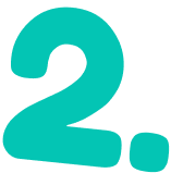 Turquoise number 2 with a period.