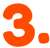 Orange number 3 with a period.