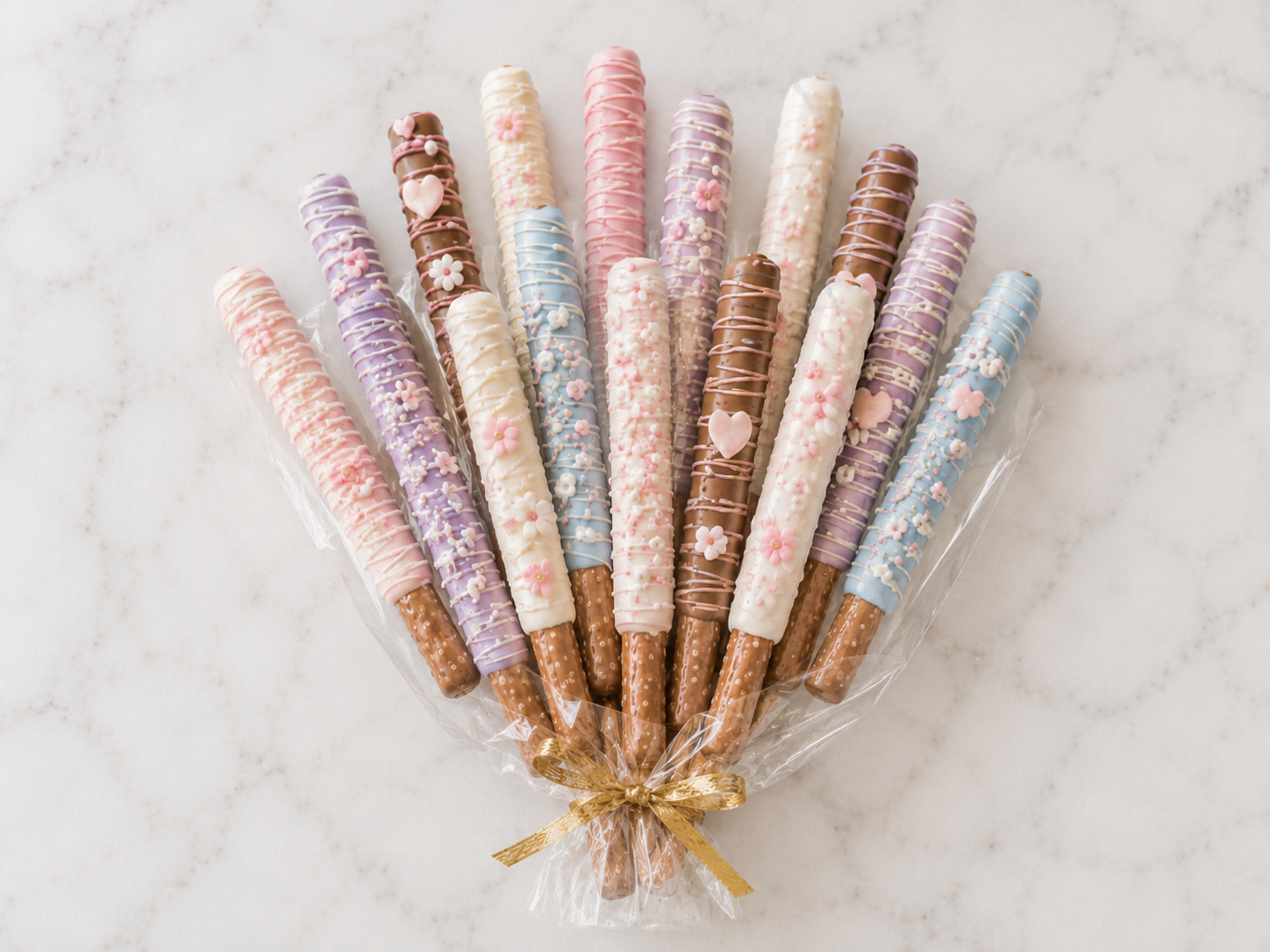 chocolate dipped pretzels