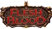 brown logo with red font 