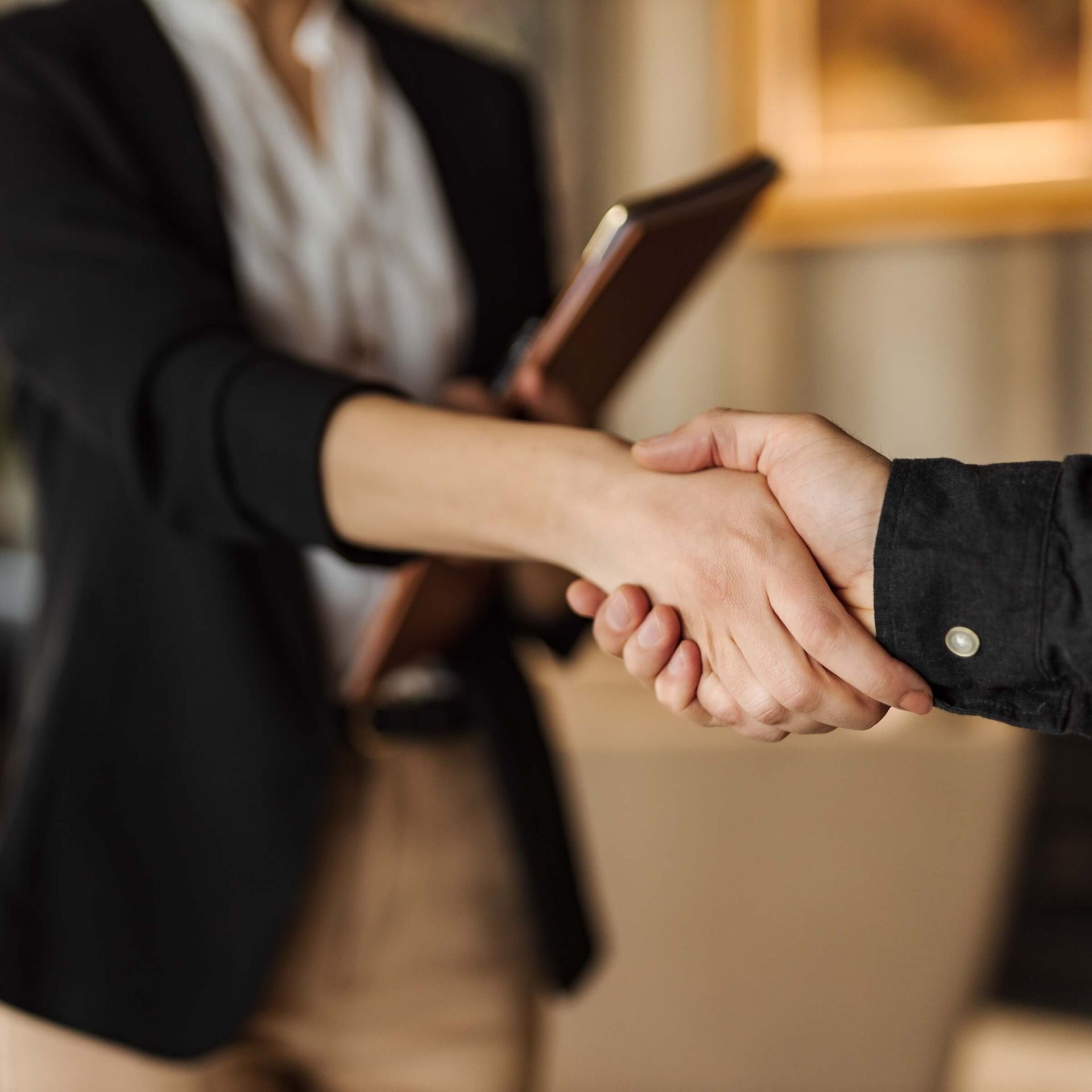 Picture of two people shaking hands