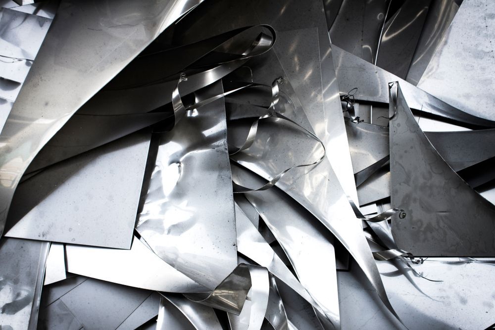 Pile of Crumpled, Shiny Metal Scraps, Possibly Industrial Waste — Independent Scrap Metal Pty Ltd in Bangalow, NSW