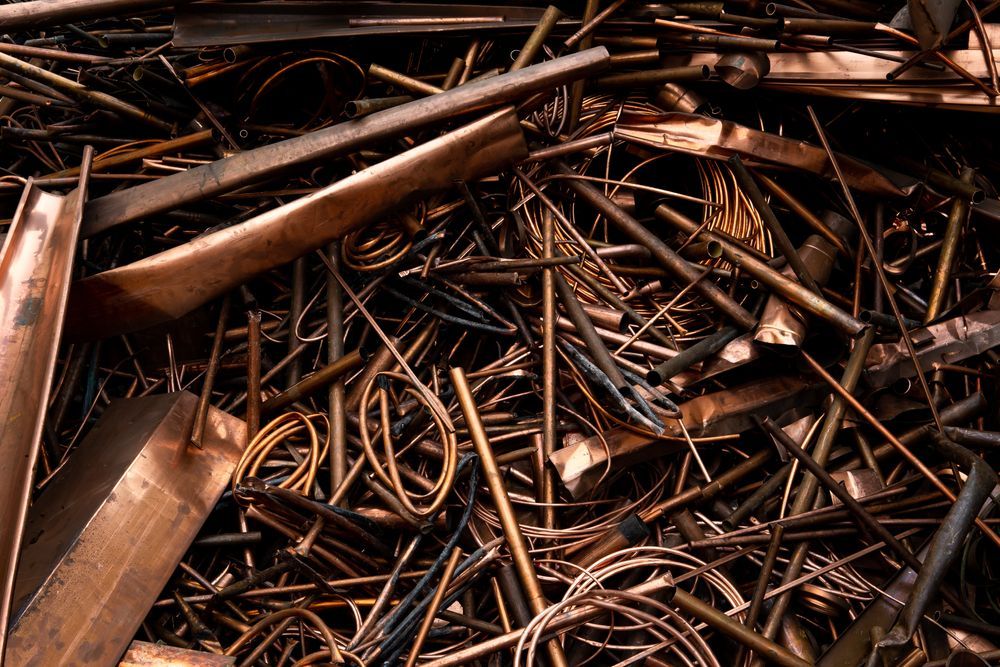 Pile of Copper Scrap Metal, Various Shapes and Sizes — Independent Scrap Metal Pty Ltd in Mullumbimby, NSW