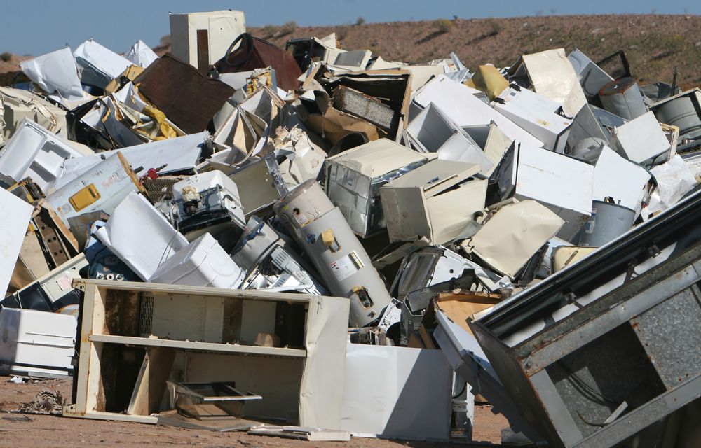 Pile of Discarded Appliances at a Scrap Yard — Independent Scrap Metal Pty Ltd in Clarence Valley, NSW