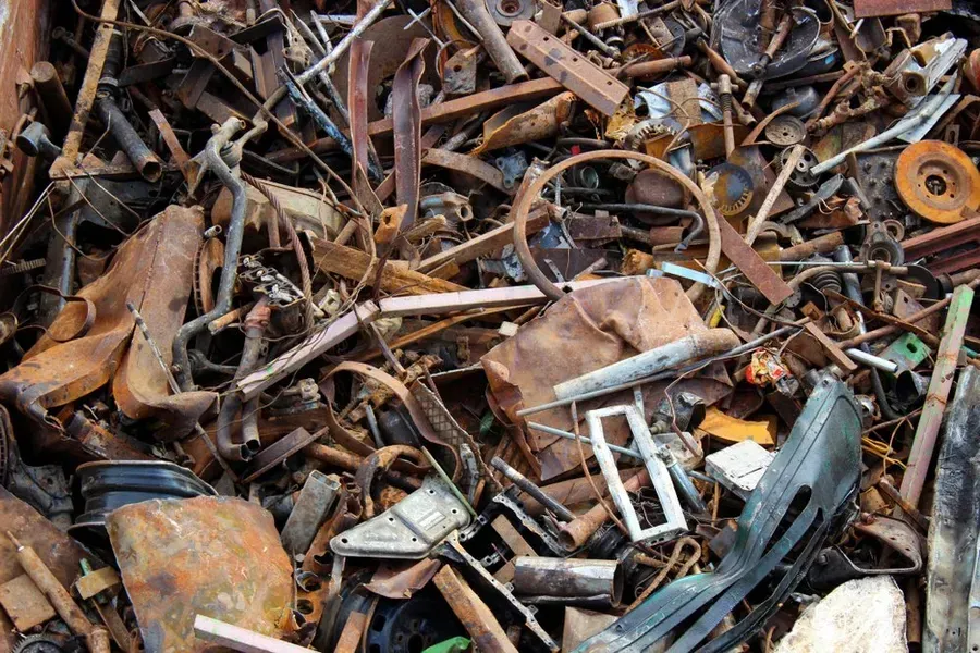 Pile of Rusty Scrap Metal Including Car Parts, Outdoors — Independent Scrap Metal Pty Ltd in Yamba, NSW