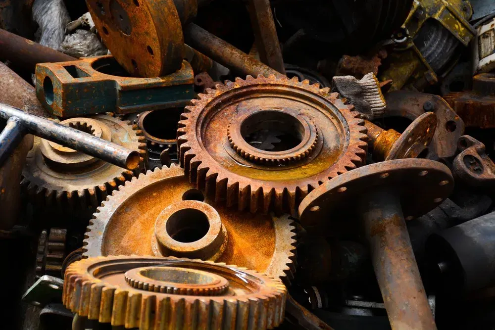 Pile of Rusty Metal Gears and Machine Parts — Independent Scrap Metal Pty Ltd in Kyogle, NSW