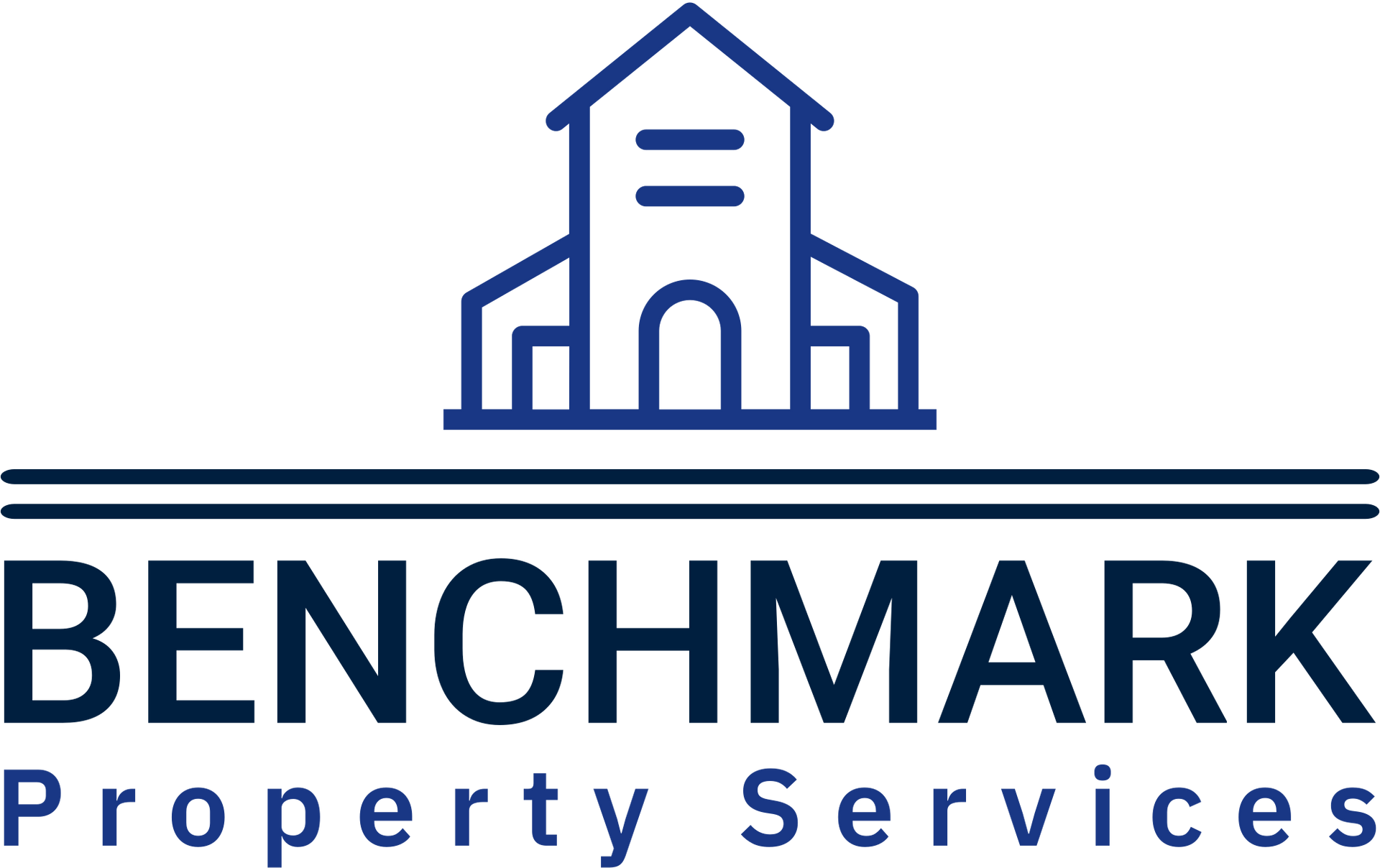 Benchmark Property Services Logo in colour - blue