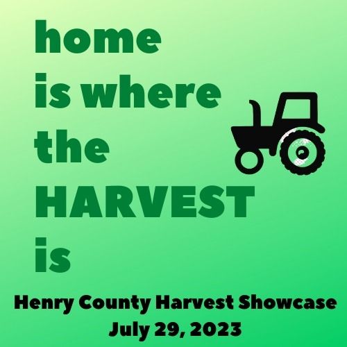 A poster that says home is where the harvest is