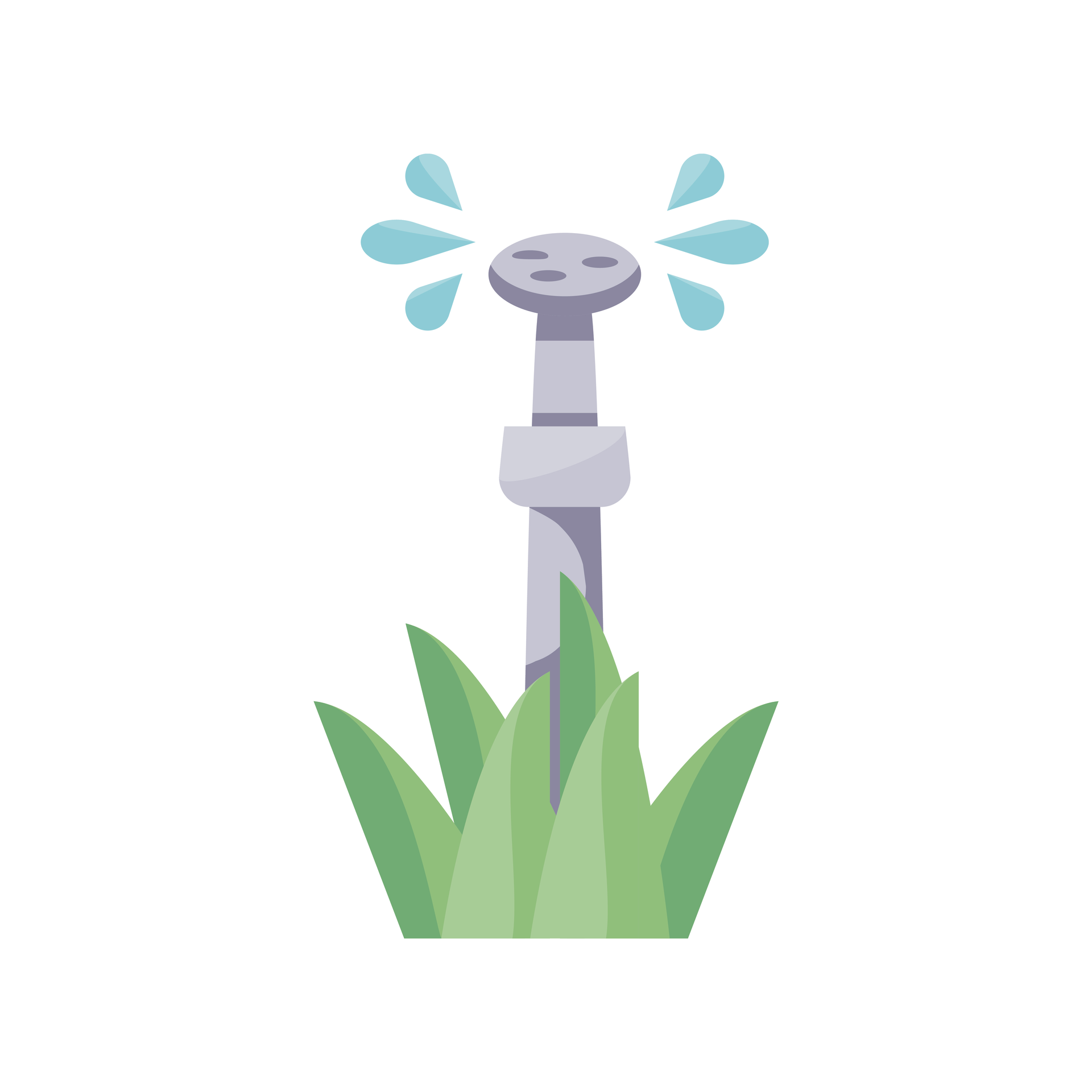 A sprinkler is spraying water on a lawn.