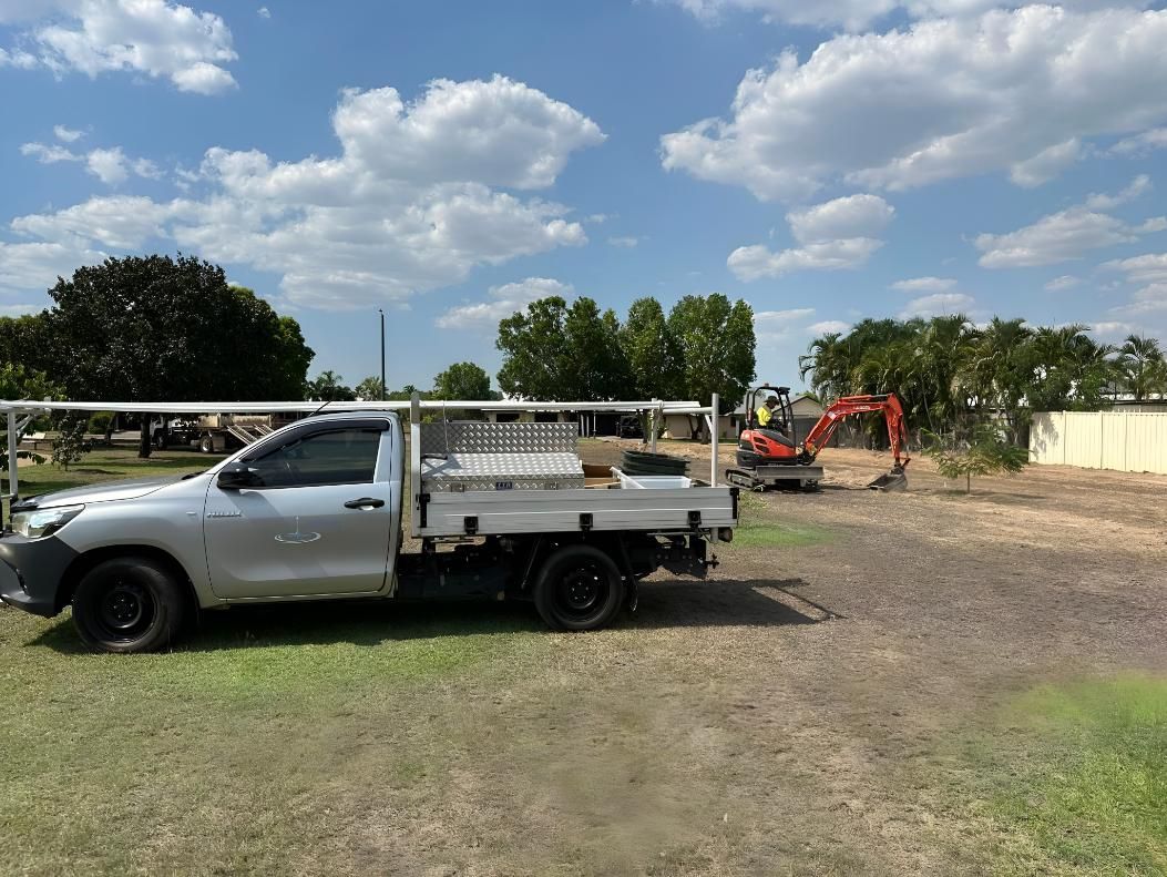 Silver Pickup Truck Parked Near a Construction Site — iWater NT Pty Ltd in Yarrawonga, NT