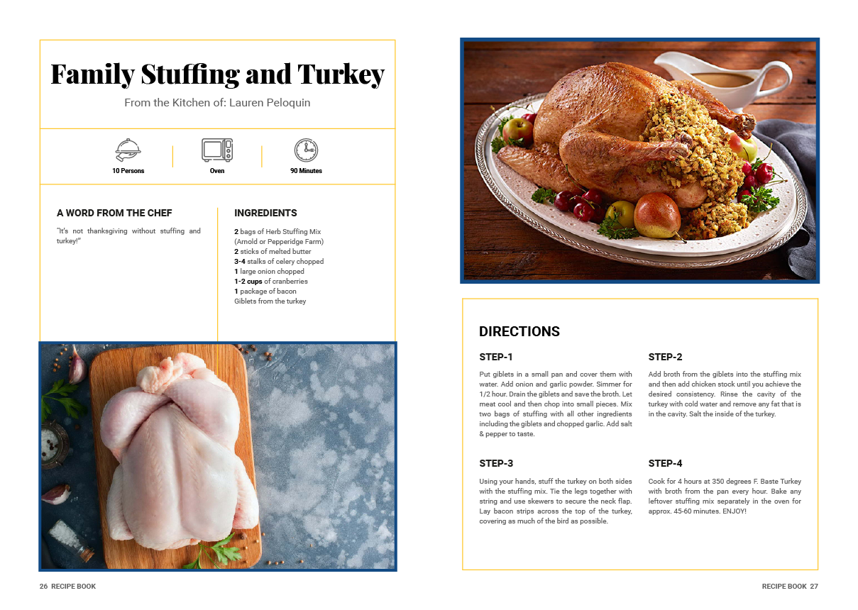 There is a picture of a chicken and a picture of a turkey on a plate.