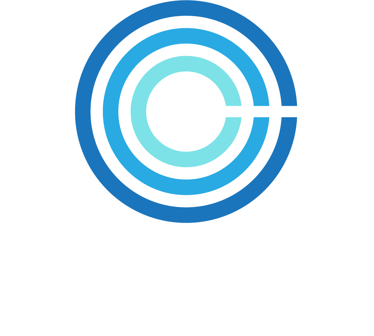 Blue concentric circles with a gap on the right side.