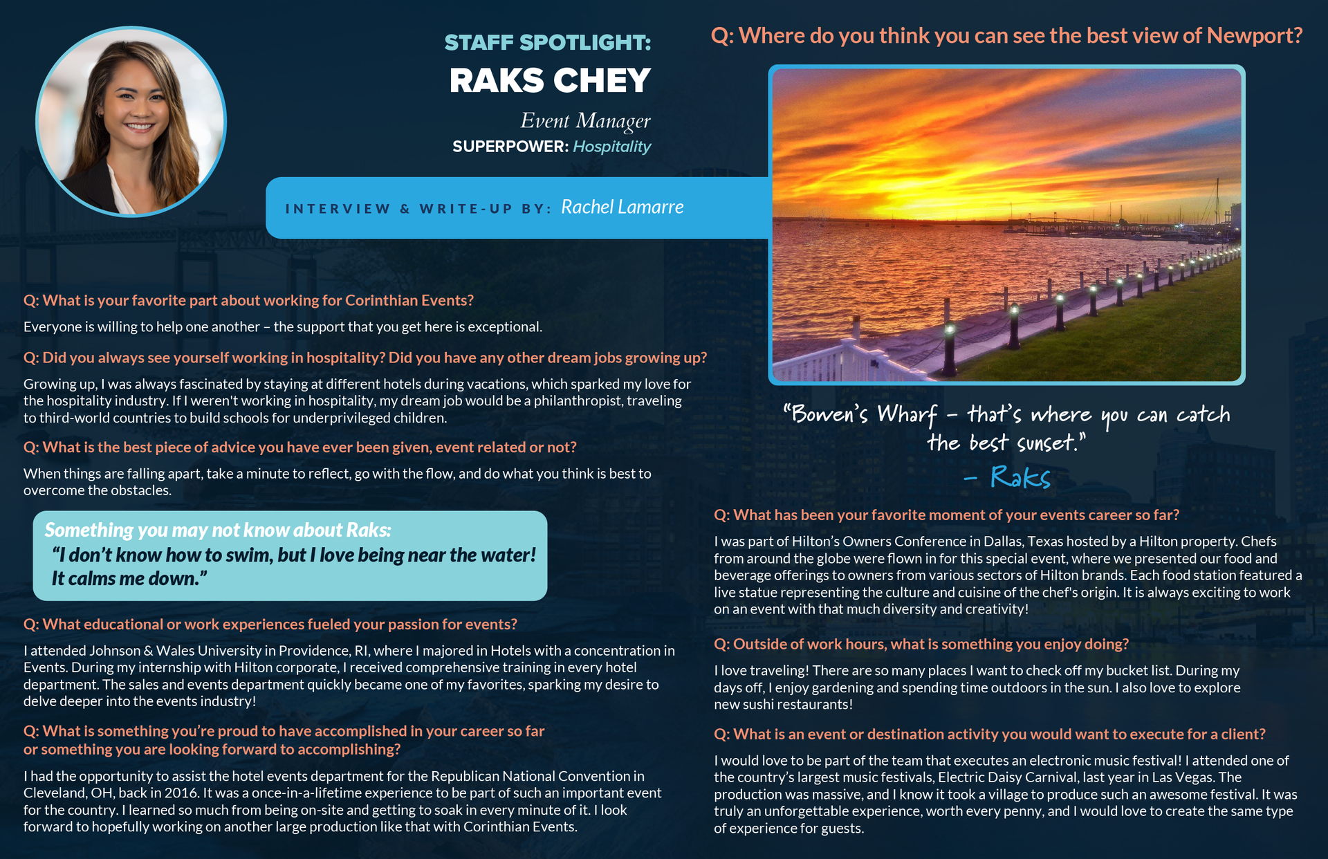 A picture of a woman with the name raks chey on it