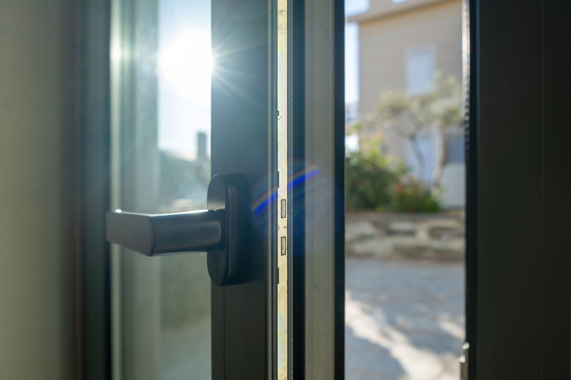 glass door close-up