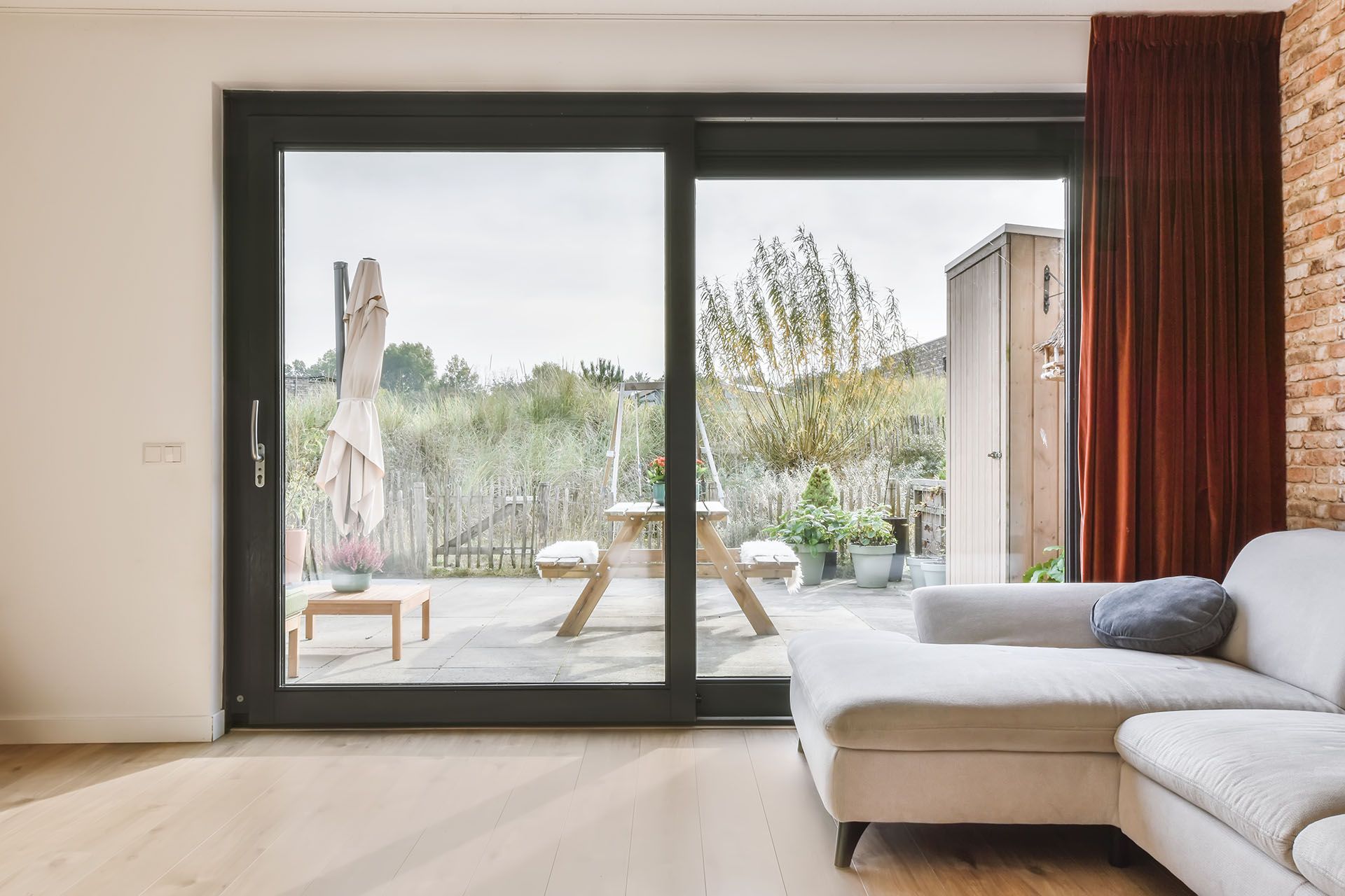 double glass door