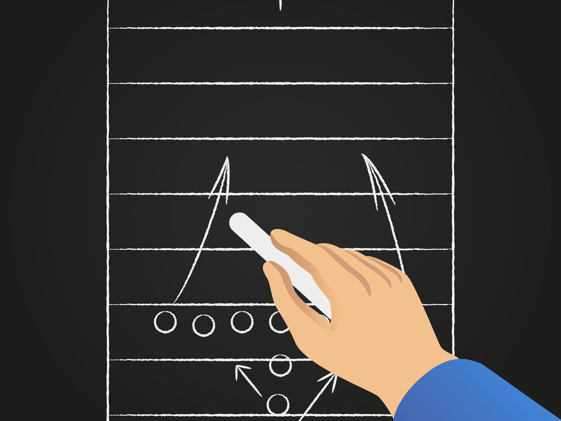 Football play chalkboard